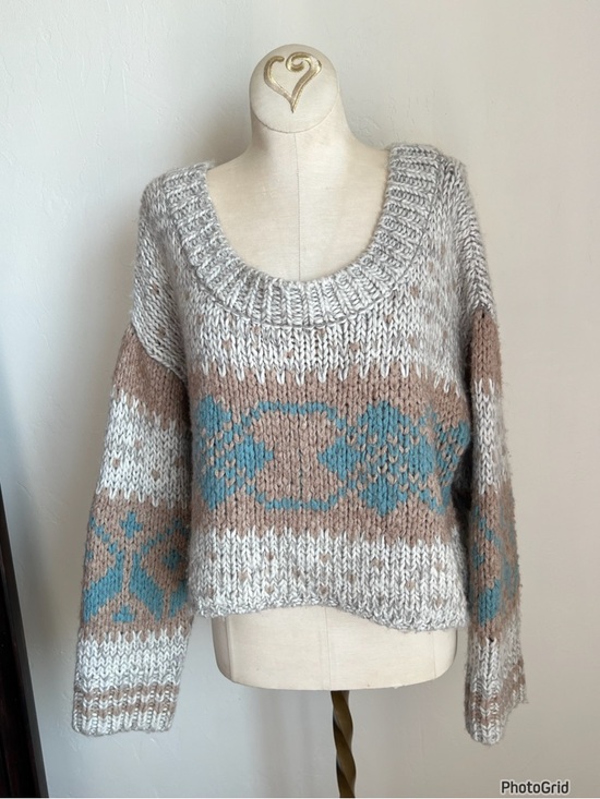 Free People Sweaters - Free People Fair Isle Cropped Sweater Medium